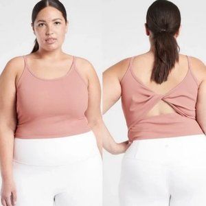 ATHLETA Karma Twist Back Cami Light Pink Size 1X